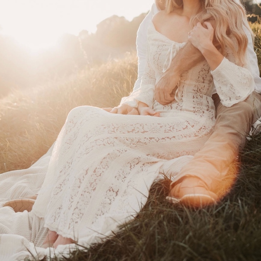 House of CB Cream Lace Romantic Wedding Gown